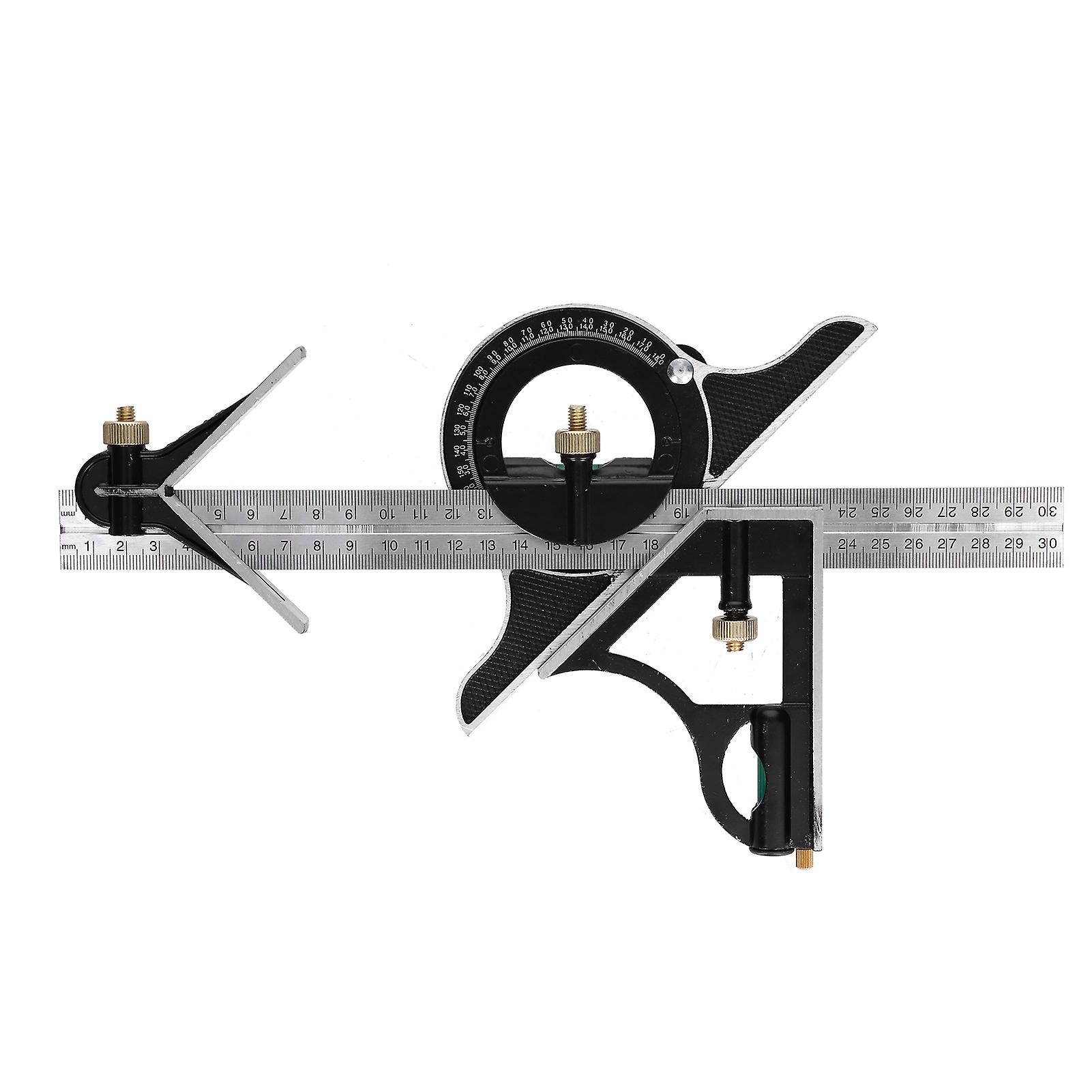 300mm Combination Square Ruler Adjustable, Suitable for Engineering Carpenters and Home Maintenance