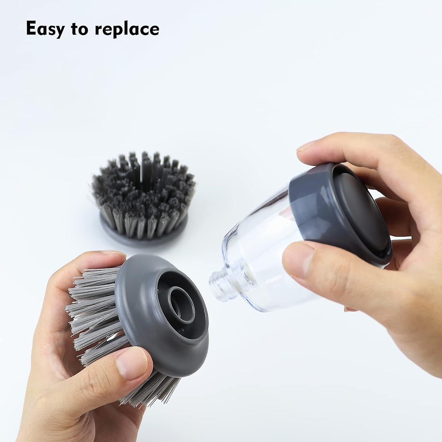 Replaceable Brush Head - 2 Pack (Grey - Nylon Bristles)