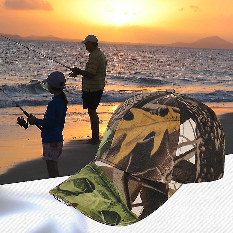 Led Lights Unisex Baseball Cap With Headlamp Bright Led Lights Flashlight Fishing Hat