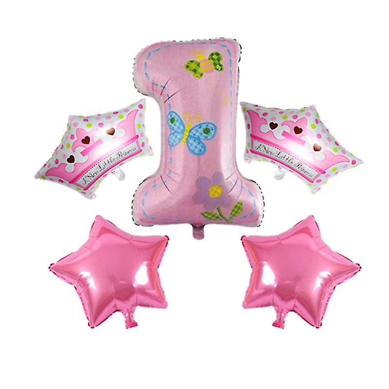 5pcs Balloons For One Year Old Birthday