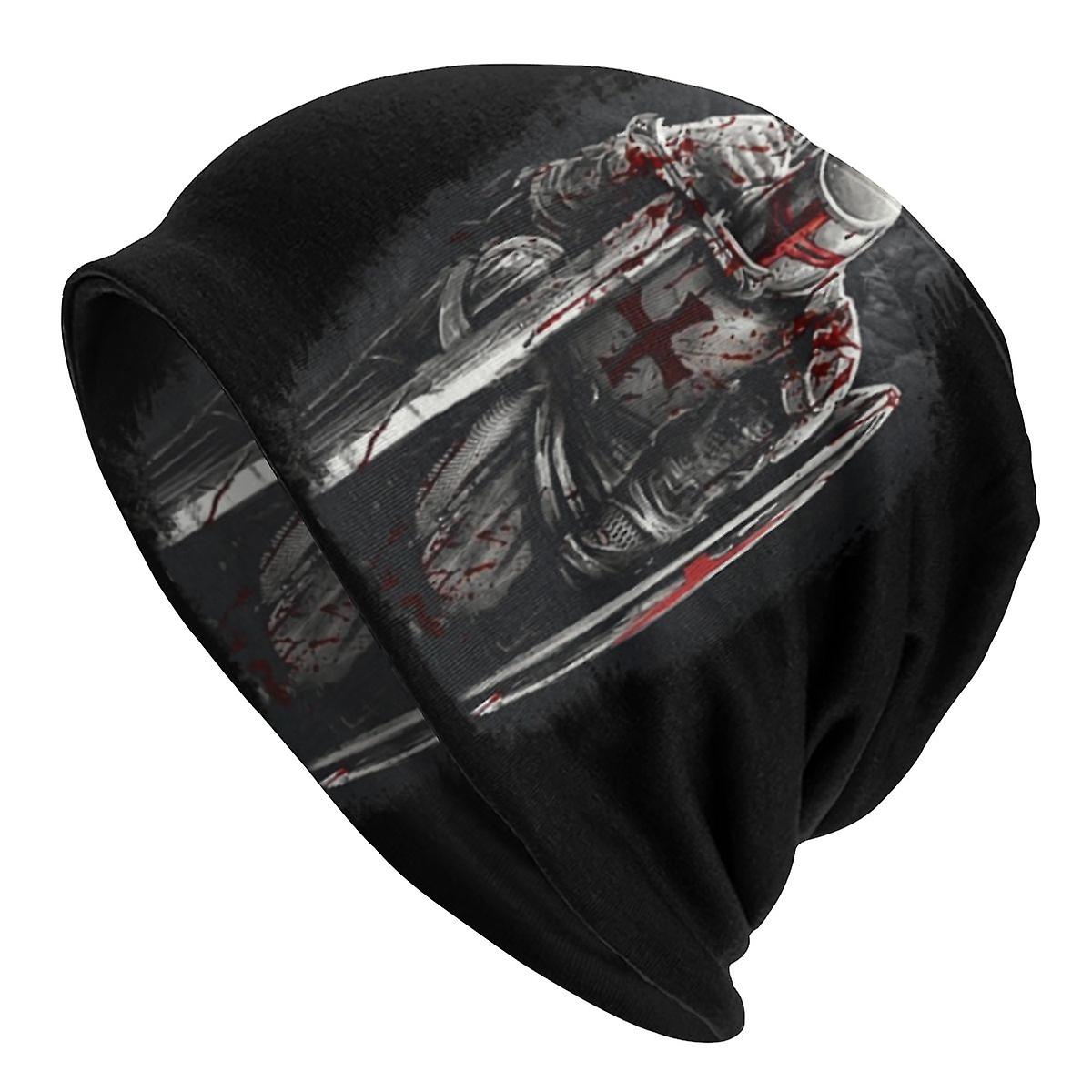 فرسان الهيكل الصليب درع معطف من الأسلحة بونيه القبعات الشتاء الدافئة متماسكة قبعة الكبار للجنسين جيش المسيح الجماجم بيني كاب