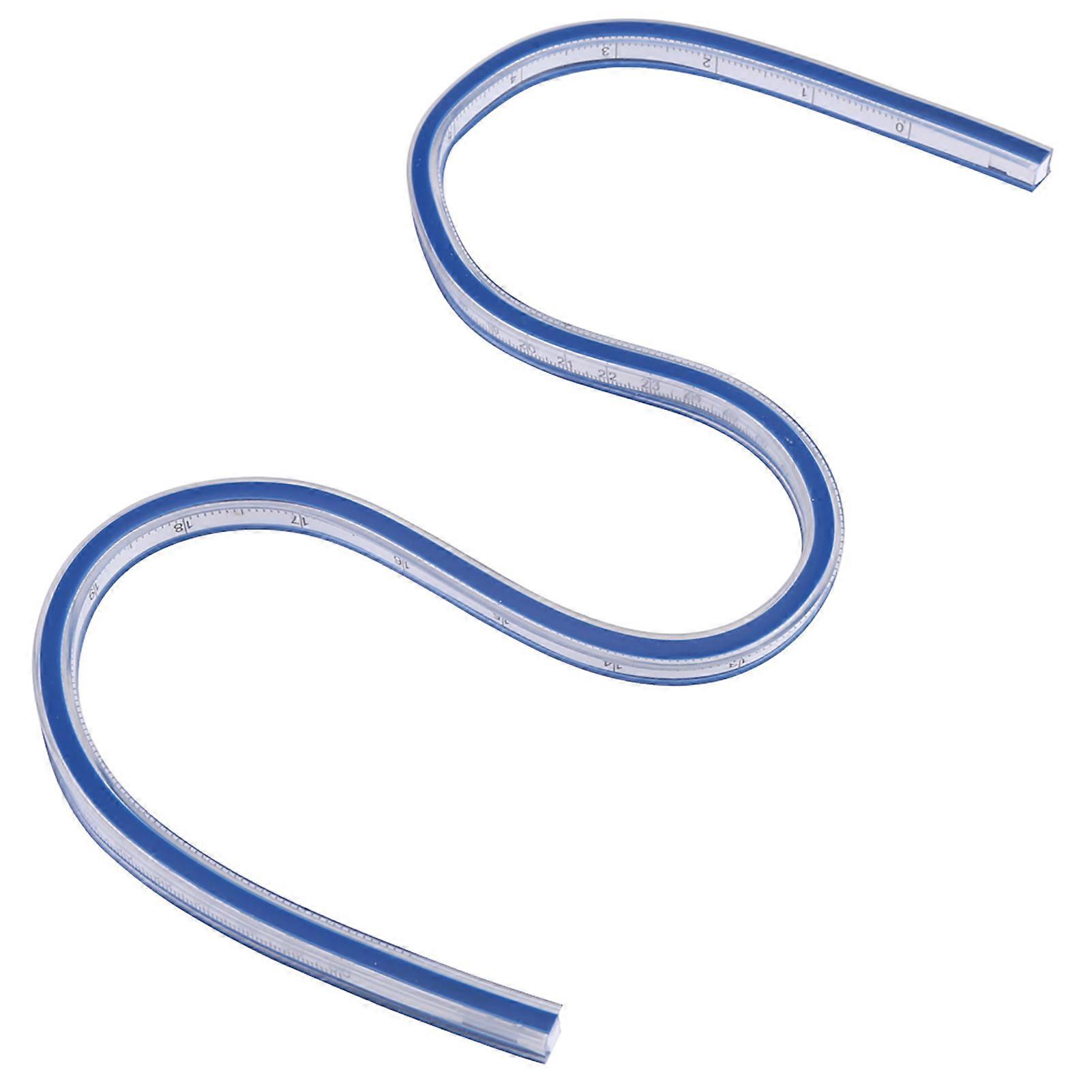 1 Pcs Flexible Plastic Curve Rule Ruler Drafting Drawing Measure Tool Craft Supplies(60cm)