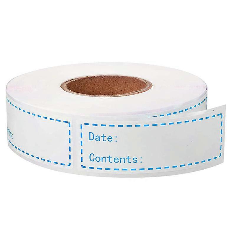 500 autocollants de stockage amovibles de 1 x 3 pouces, tiquettes bleues, tiquettes de date de conglation d'aliments auto-adhsives - Rsistant l'huile