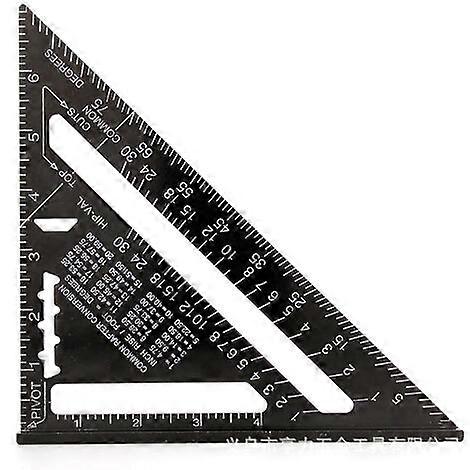 17cm triangle protractor aluminum alloy square carpentry triangle metric professional carpentry angle ruler blacak