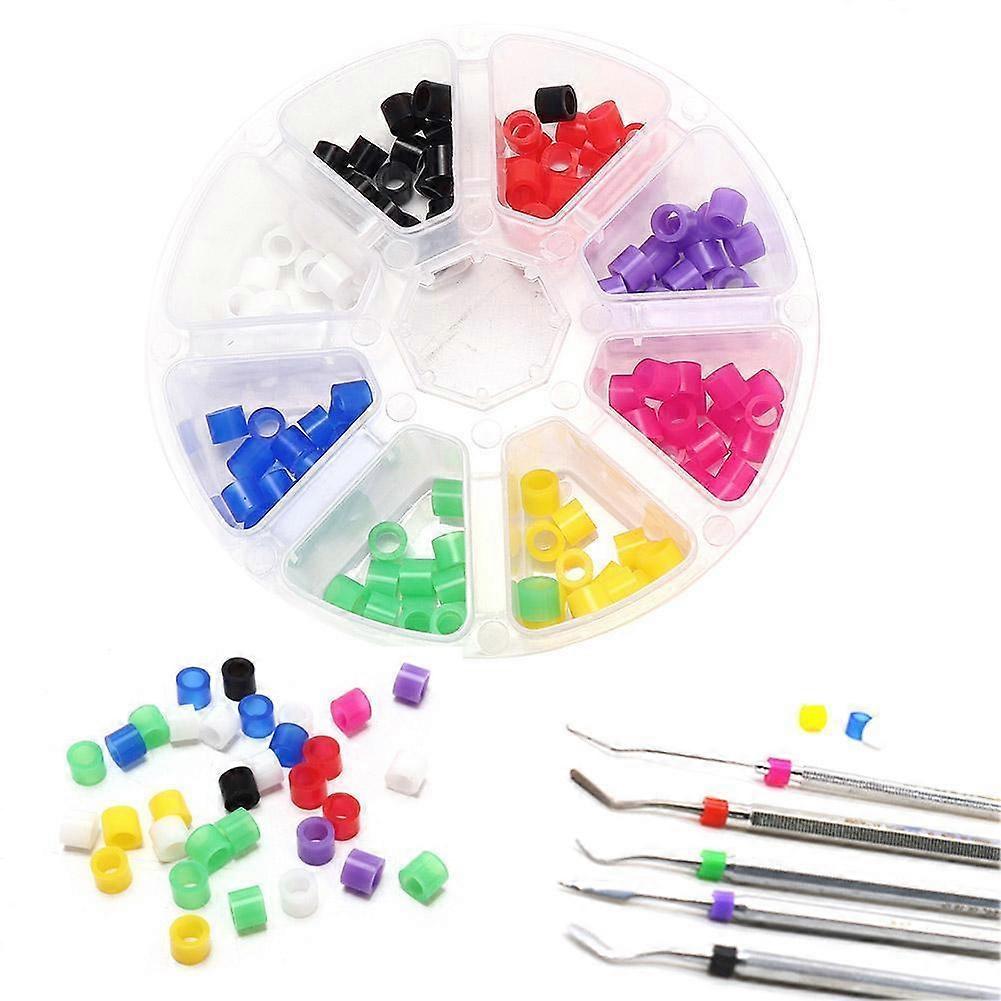 160Pcs Dental Silicone Instrument Code Rings Autoclavable 8 Color Kit