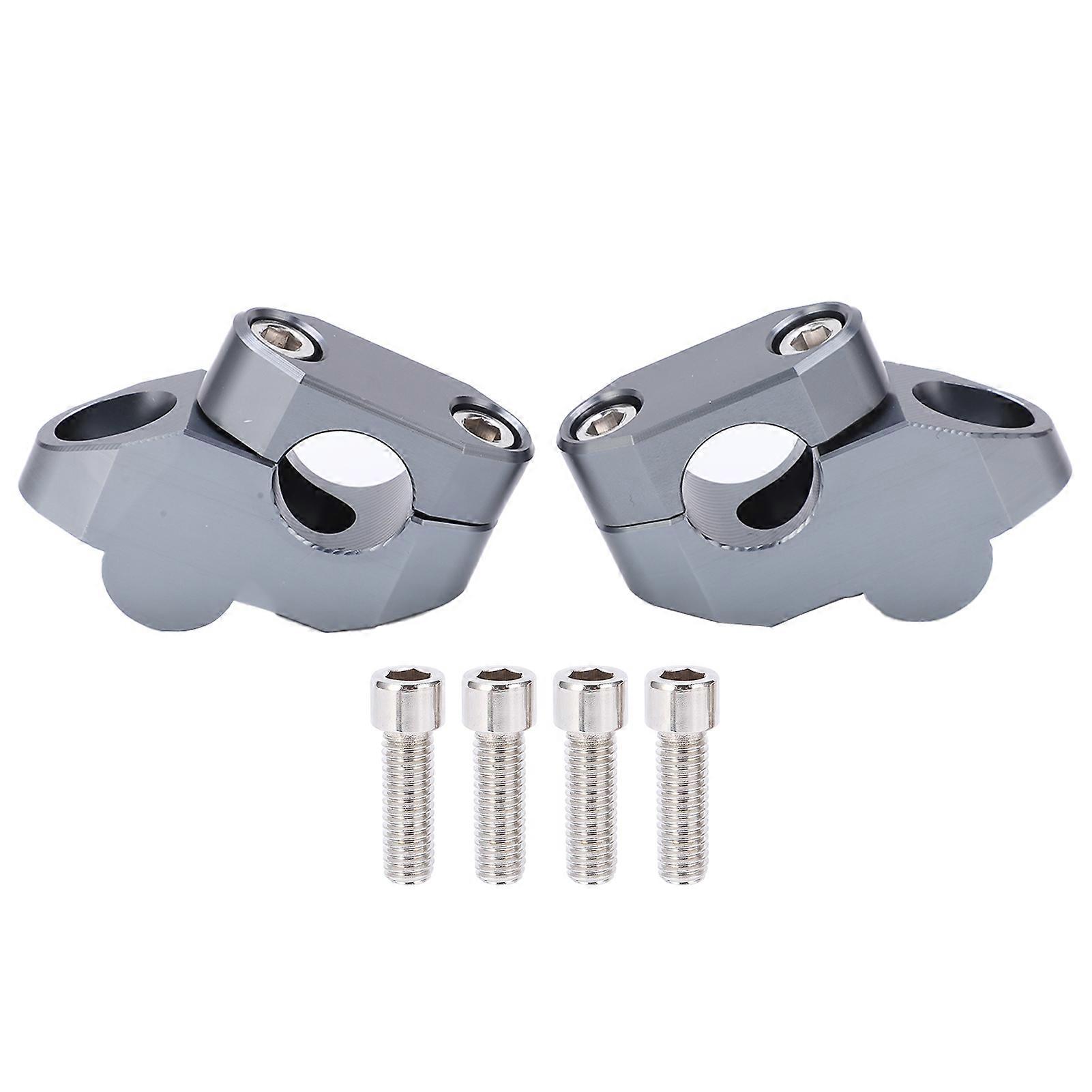7/8in Handlebar Risers CNC Aluminum Alloy Universal Motorcycle Modification AccessoryTitanium Color