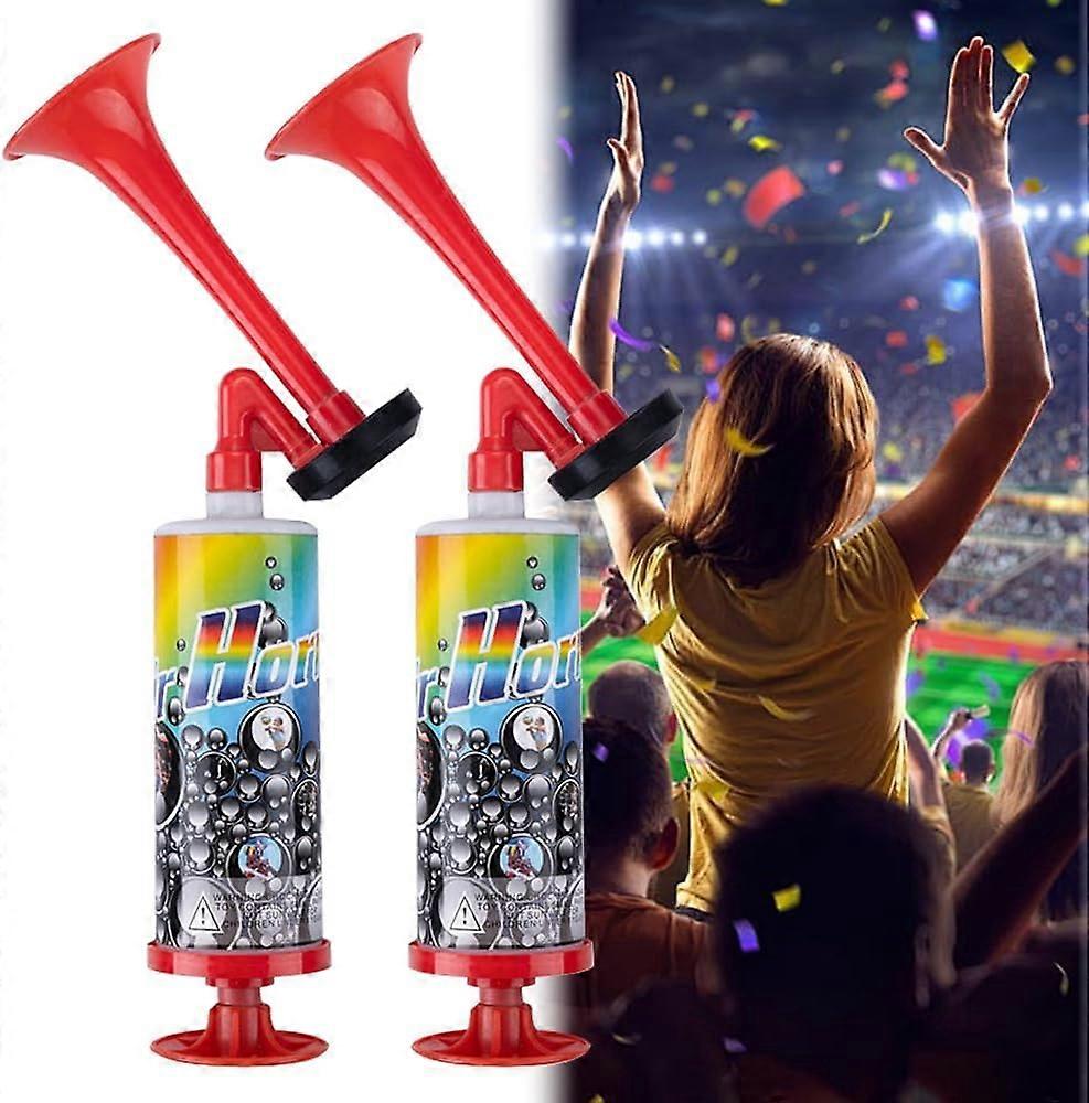 Pack of 2 Air Horns - Handheld Air Pressure Horns, Stadium Football Bugle & Sports Event Fanfare