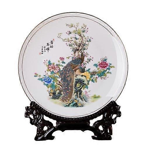 Decorative Trays-Feathered Bliss-Spring Glow Gold Plate