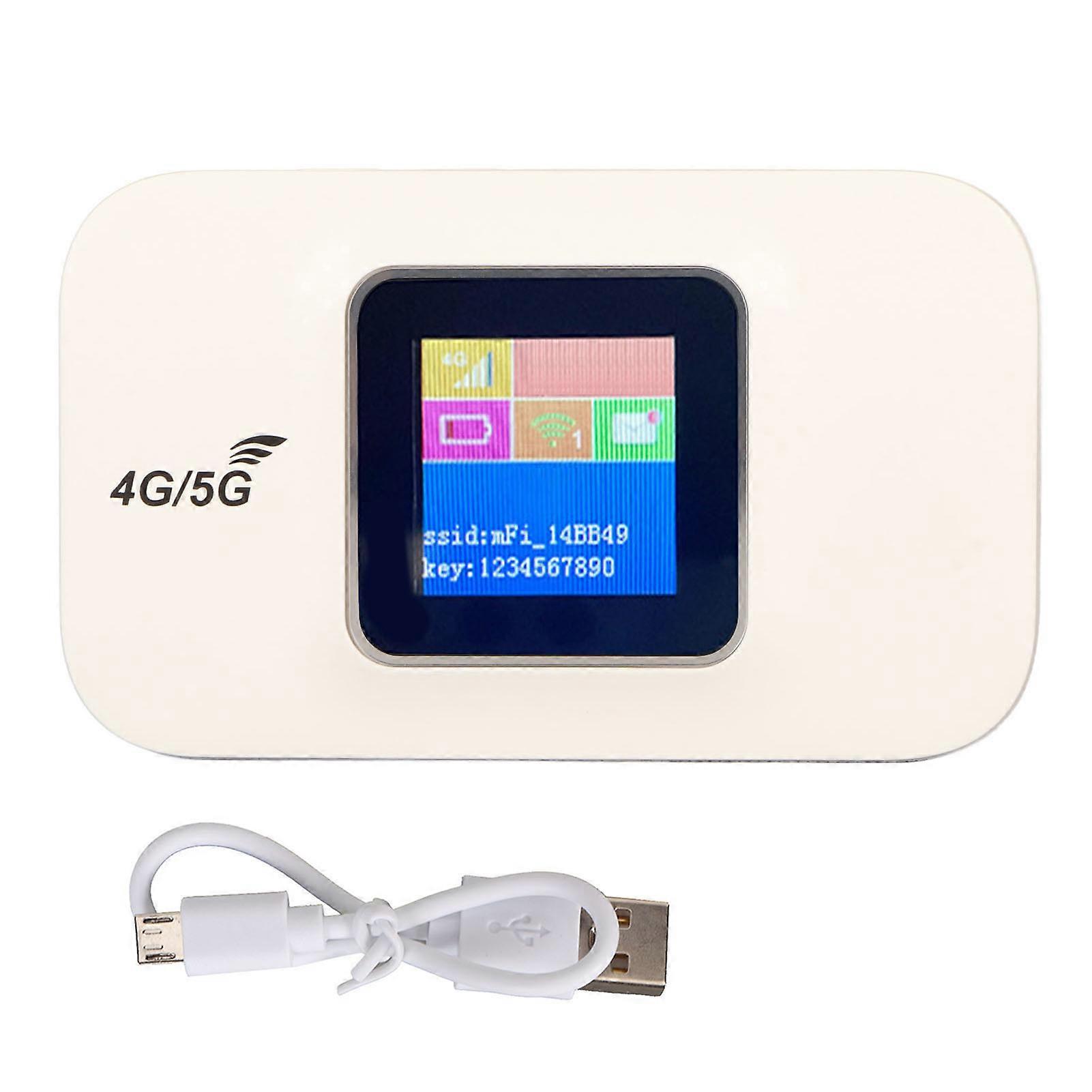 4G-WLAN-Router 150 Mbit/s Micro-SIM-Kartensteckplatz 10 Geräte unterstützen LCD-Display Mobiler WLAN-Hotspot für Laptop-Telefon-Computer