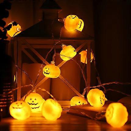 Small pumpkin string lights Halloween carnival pumpkin string lights bar decoration supplies pumpkin lights glowing small string lights