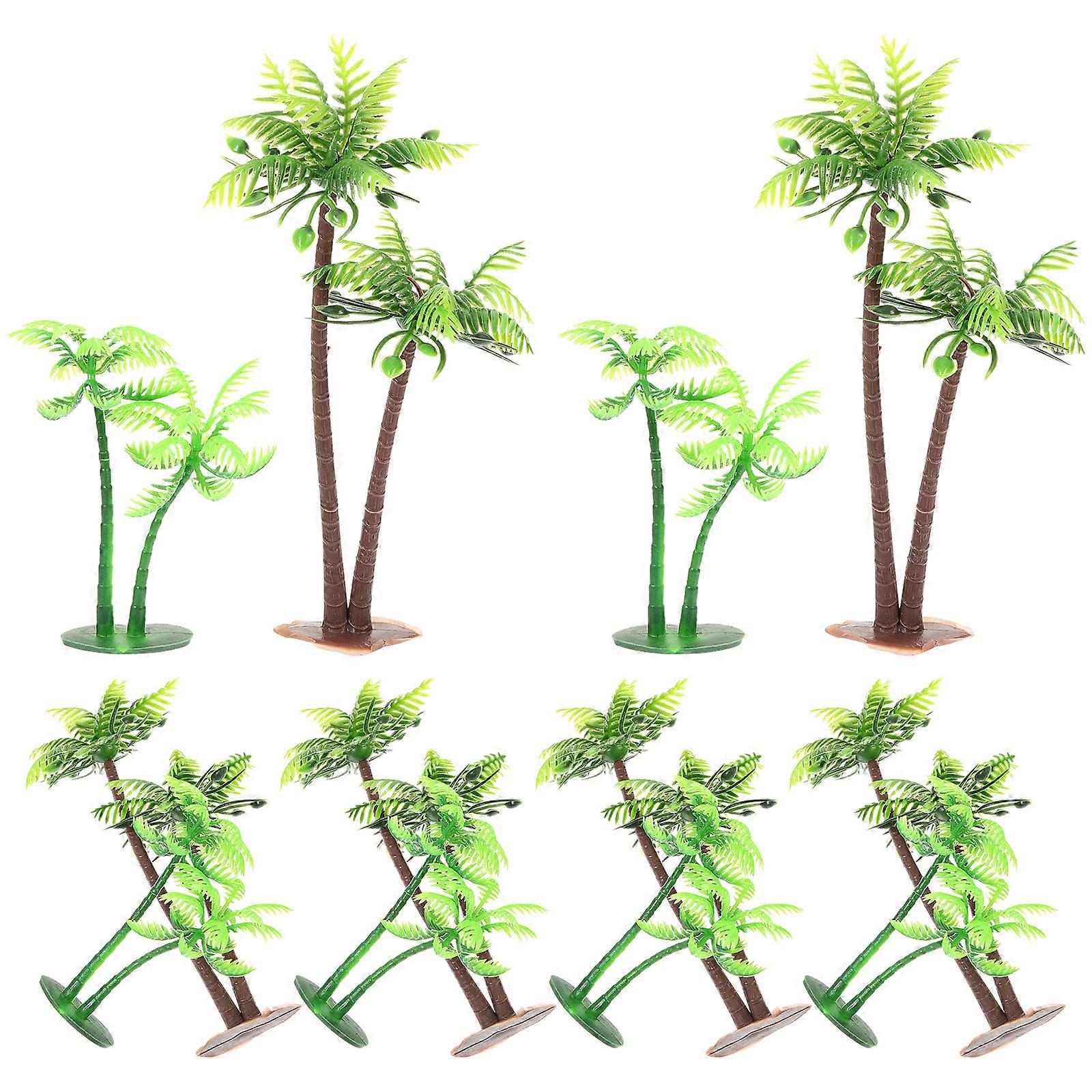 12pcs Tree Model Coconuts Tree Scenery Layout Model Train Railway Scale Coconuts Tree