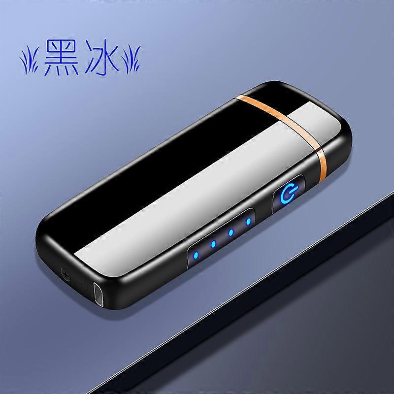 New Fashion Cross-Border Touch Induction Pulse Double Arc Led Power Display Intelligent Electronic Lighter Wholesale