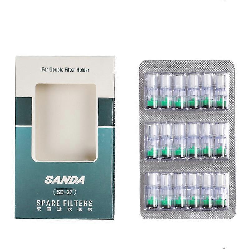 Cigarette Holder, Sanda Sd-27 Cigarette Holder Filter Core-Changing Cigarette Holder Double Filter Universal Cigarette Holder Accessories