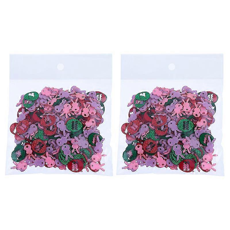 2 bags easter desktop ornaments beautiful rabbit easter eggs set decoration