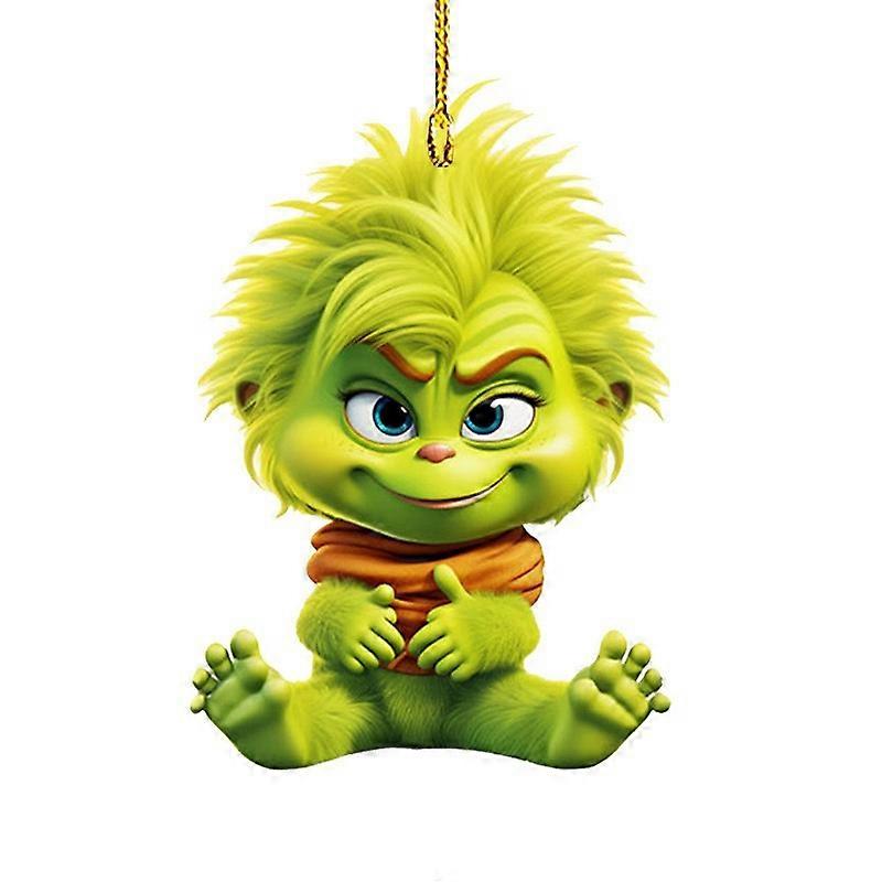 Grinch Bebeluș Pandantiv Crăciun Decorațiuni Decorațiuni Pom Crăciun Pandantiv Acrilic Pandantiv Plat Pandantiv Mic-33
