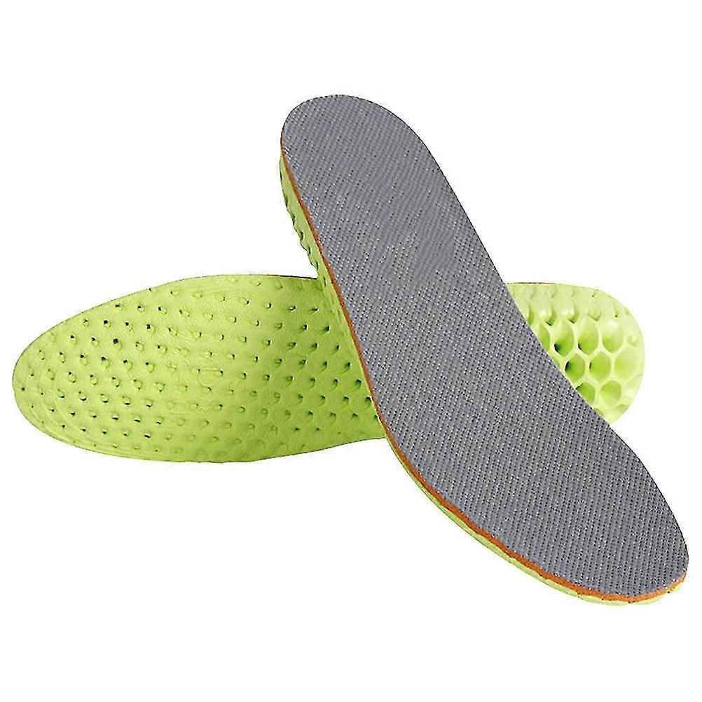 1 Pair Breathable Height Increase Insoles Invisible Shoe Elevator Inserts Shoe Lifts for Men Women - Size 38-40 2.5cm (Green, Grey)
