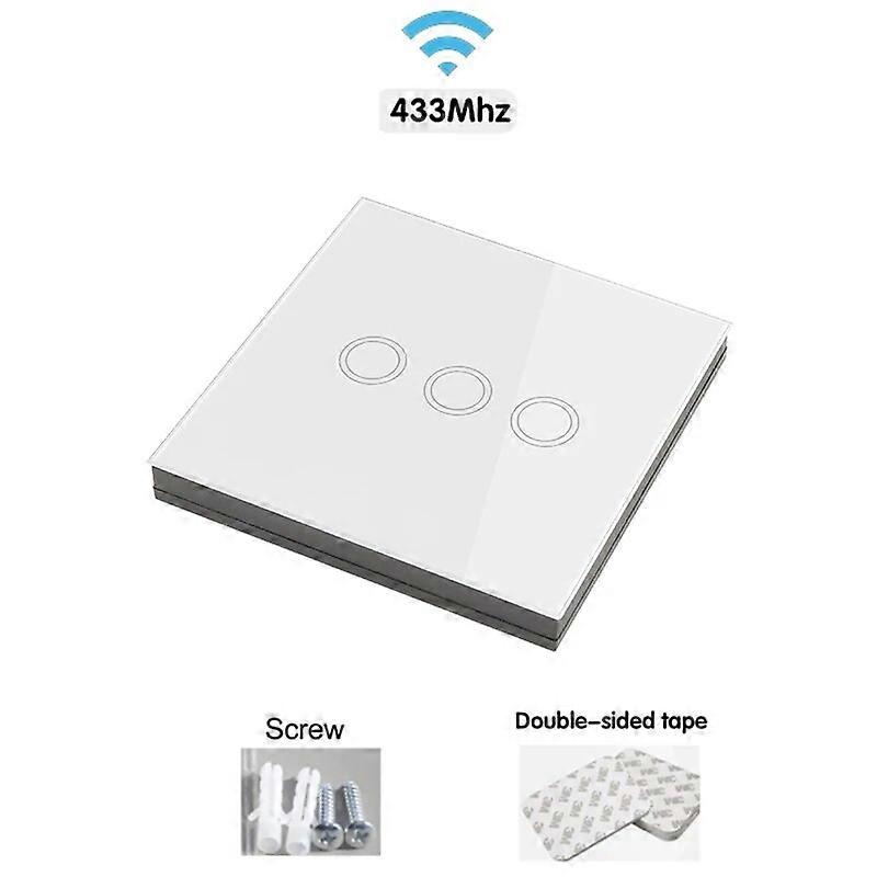 Touch wall Switch Mini Relay 433 Mhz wireless Smart Light Switch Receiver 220V 16a Supports 2 Way Timing Control celling lamp