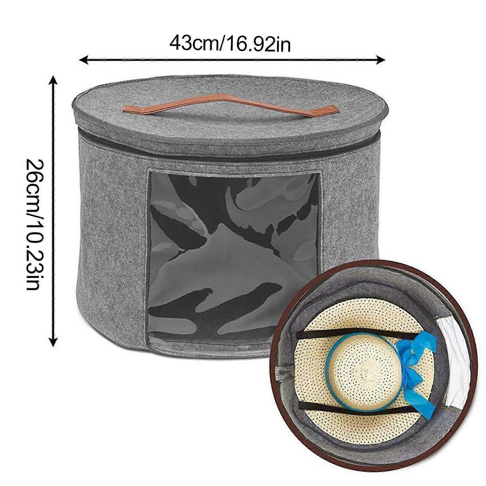 Hat Box Large Capacity Foldable Dust-proof Hat Storage Bag With Visible Window For Man Women Hat Travel Home Dorm Storage G1y5