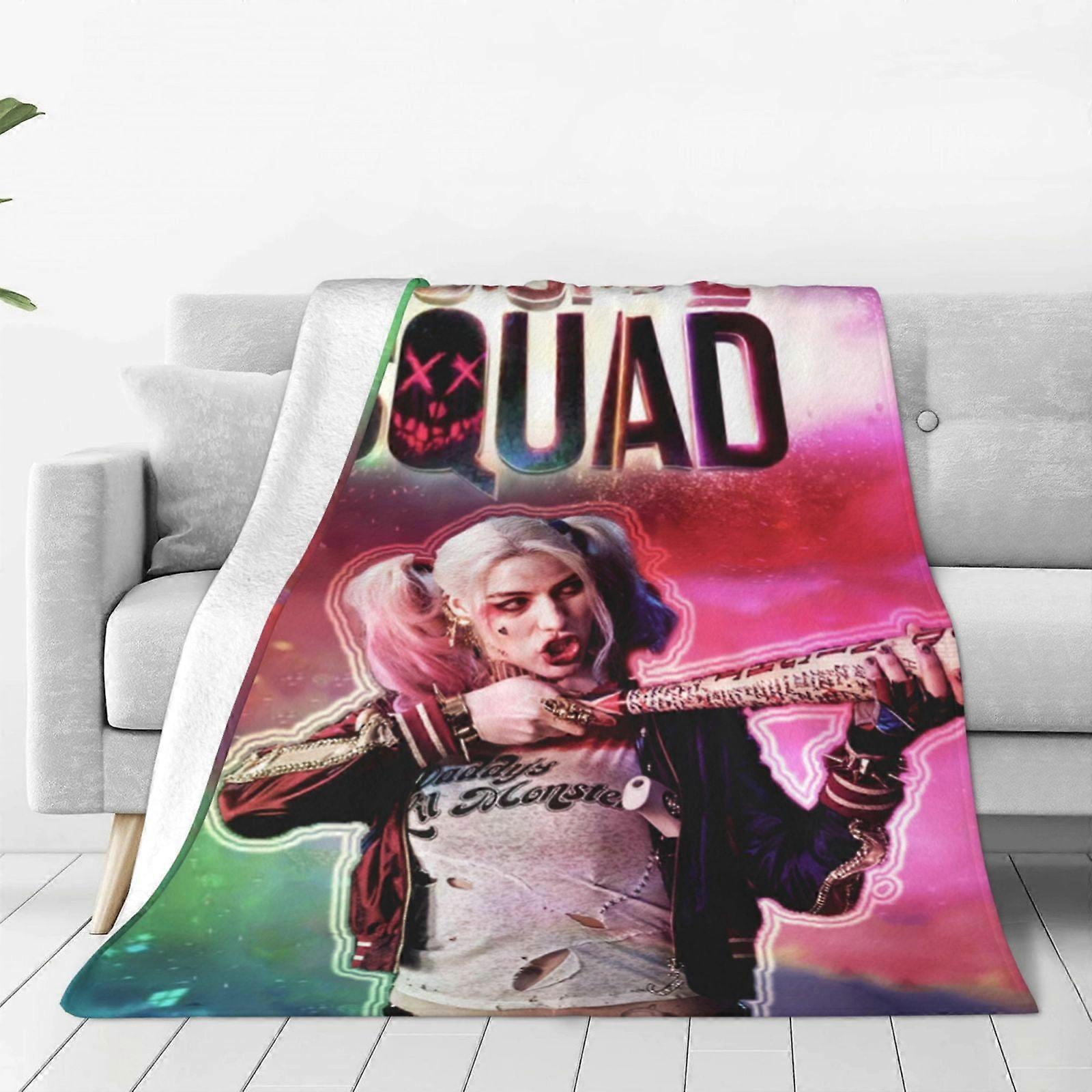 Harley Quinn Fleece Blanket Super Soft Cozy Throw Blanket , Lightweight Fuzzy Comfy Flannel Blanket Warm Plush Throw Blankets For Couch, Sofa, Bed