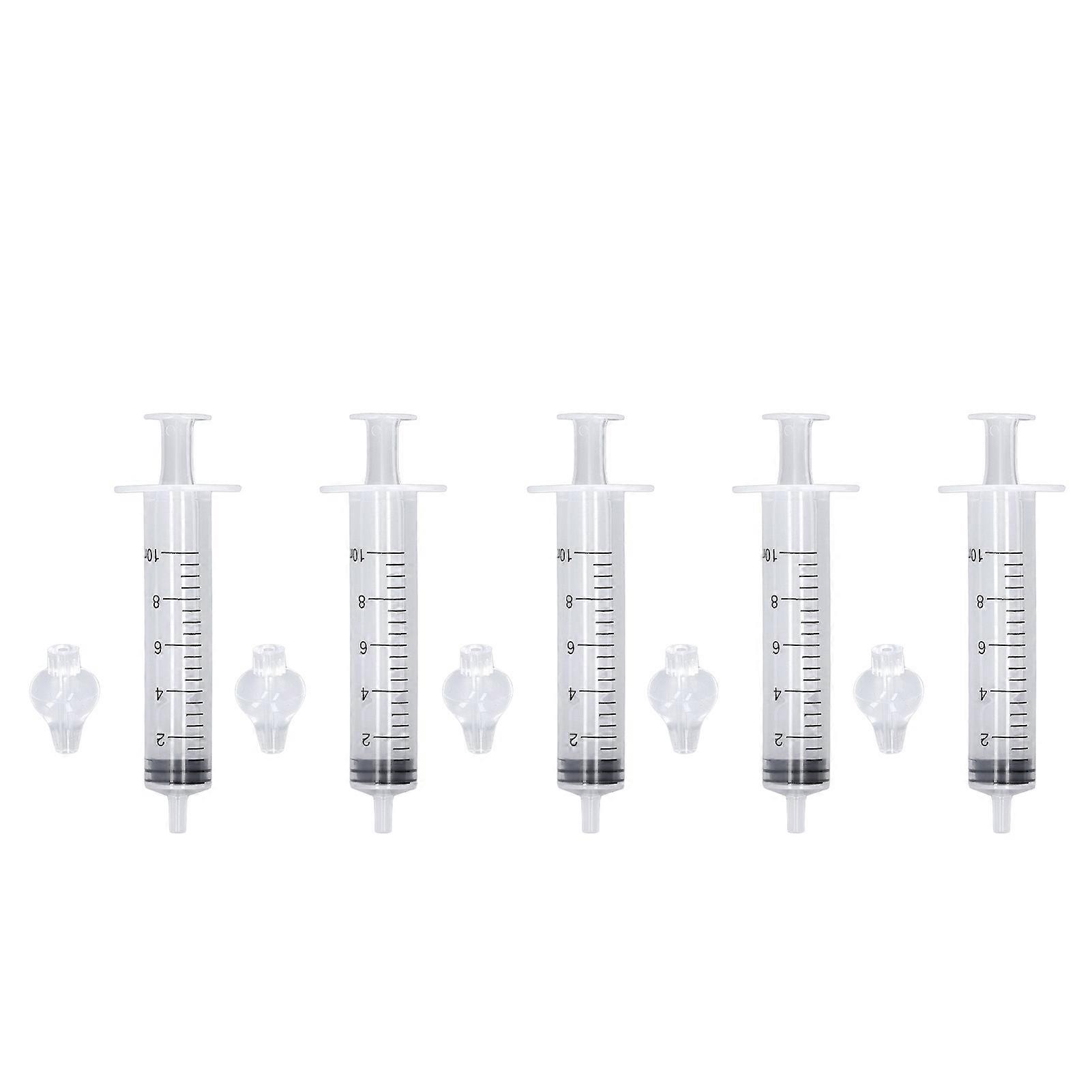 5pcs Syringe Nasal Irrigator Silicone Tip Portable Lightweight Baby Nose Rinsing Tool 10ml