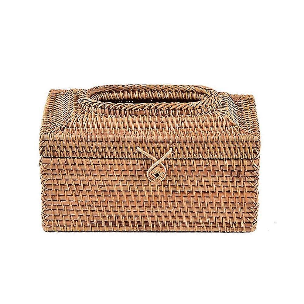 Rattan Tissue Box Home Decoration Handmade Desktop Tissue Rattan Tissue Box For Barthroom,home,hote