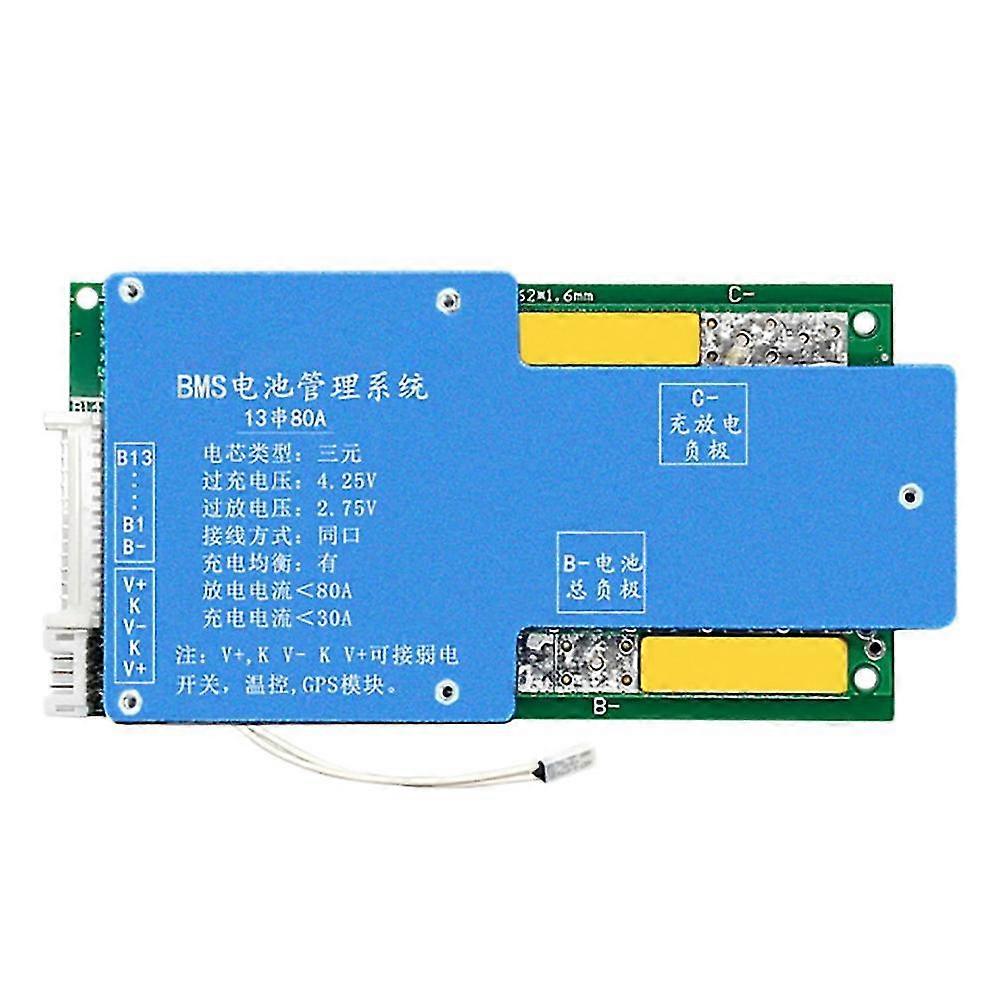 Bms 13s 60a 48v 18650 Lithium Battery Charging Balance Board Public Port Short Circuit Protection F