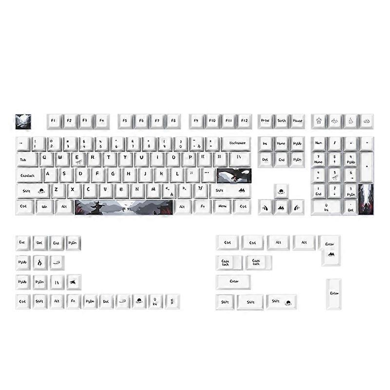 Mechanical Keyboard Keycaps for 108-Key 5-Side Dye Sublimation PBT  Game Keycap
