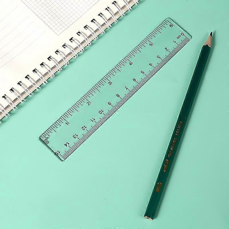 Ruler Straight Ruler Plastic Measuring Tool for Student School Office 15cm