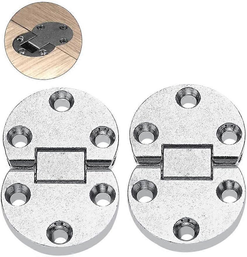 2 Pcs 54x35x7mm Hinges Zinc Alloy Table Flap Mini Self Supporting Hinge Home Furniture Oval Hardware for Folding Table Desk