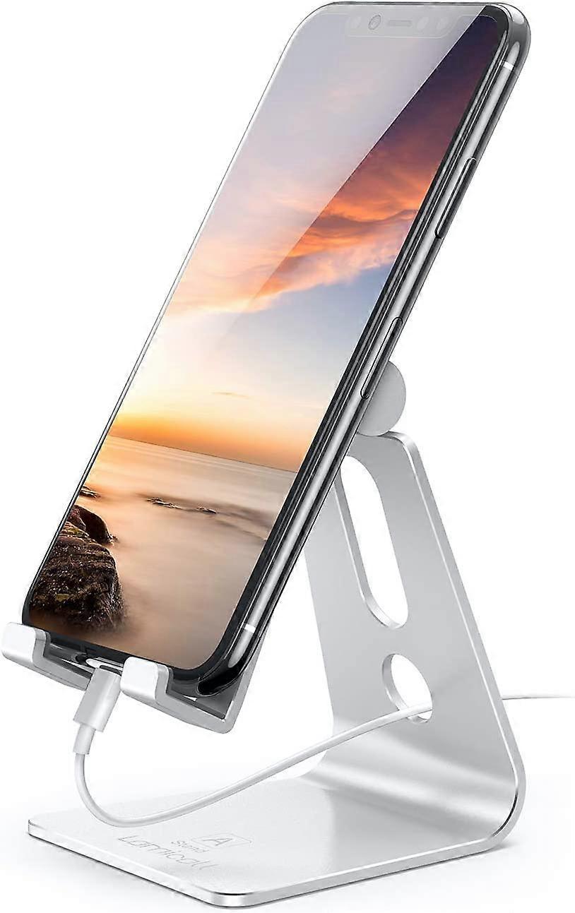 Adjustable Cell Phone Stand Phone Desk Holder, Cradle, Dock, Mobile Smartphone Stand, Compatible with Phone 12 Mini 11 Pro Xs Max XR X 8 7 6 Plus SE C
