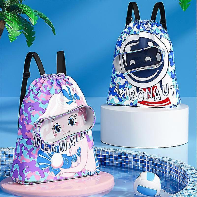 2pcs Children's Waterproof Swimming Bag Beach Dry Wet Separation Backpack