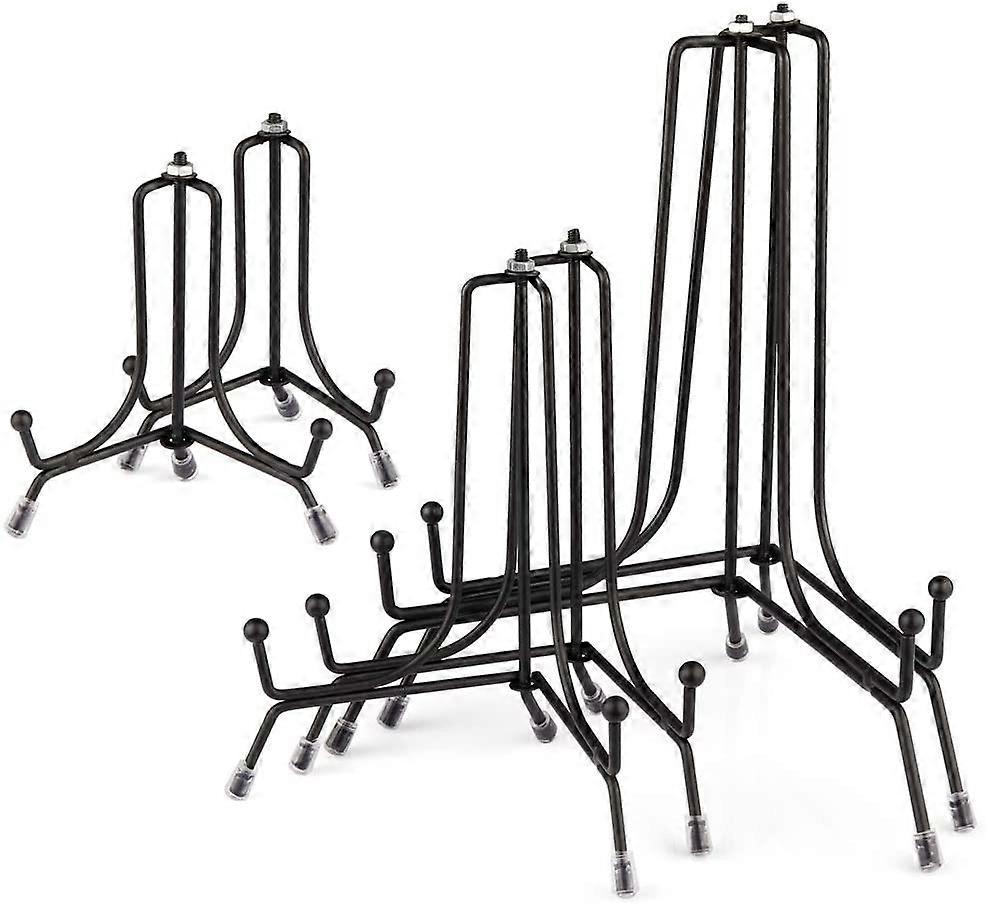 Packung mit 6 Stück, 3 Stück Anti-Rutsch-Brett-Display-Rack, schwarzes Eisenrahmenbrett