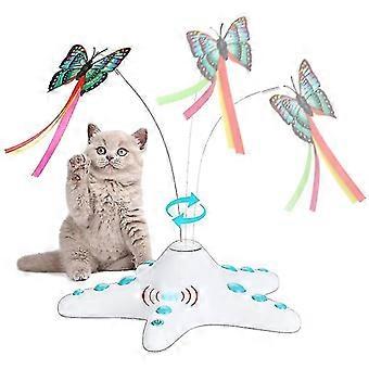 Interactive Cat Toy Interactive Kitten Toys Butterfly Rotating Kitten