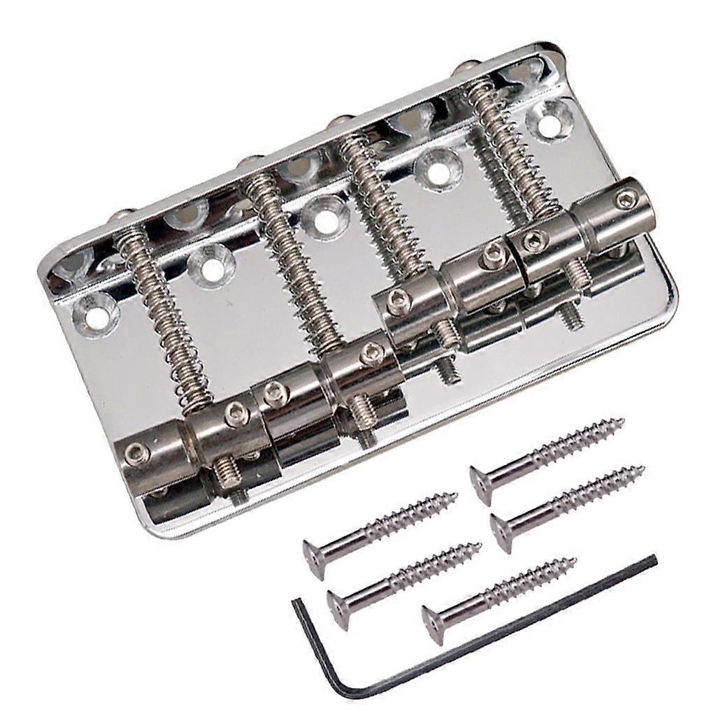 4 String Bass Bridge with Wrench Screws for Electric Bass