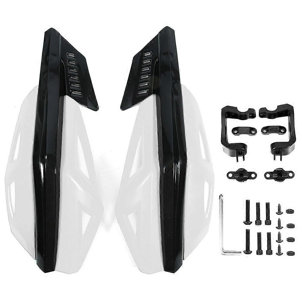 オートバイハンドガード7 / 8in 22mm ABS耐落下性プロテクターユニバーサルオートバイ電動自転車スクーターホワイト