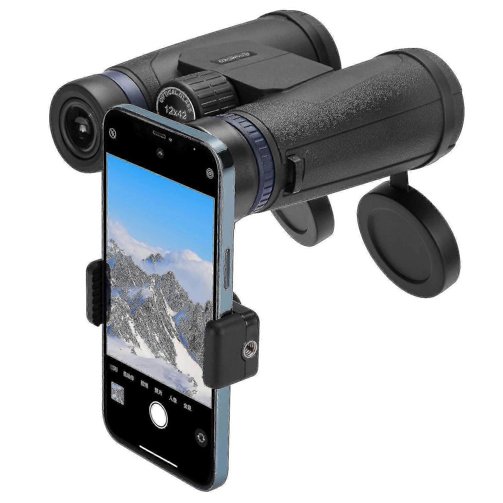 Lanxri 10x42 مناظير مع الهاتف جبل محول حزام حمل حقيبة
