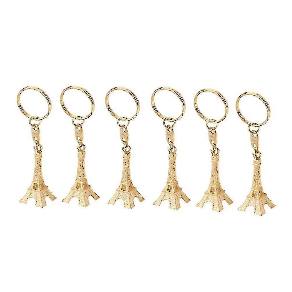 12pcs Eiffel Tower Keychain Retro Keychain Keyring