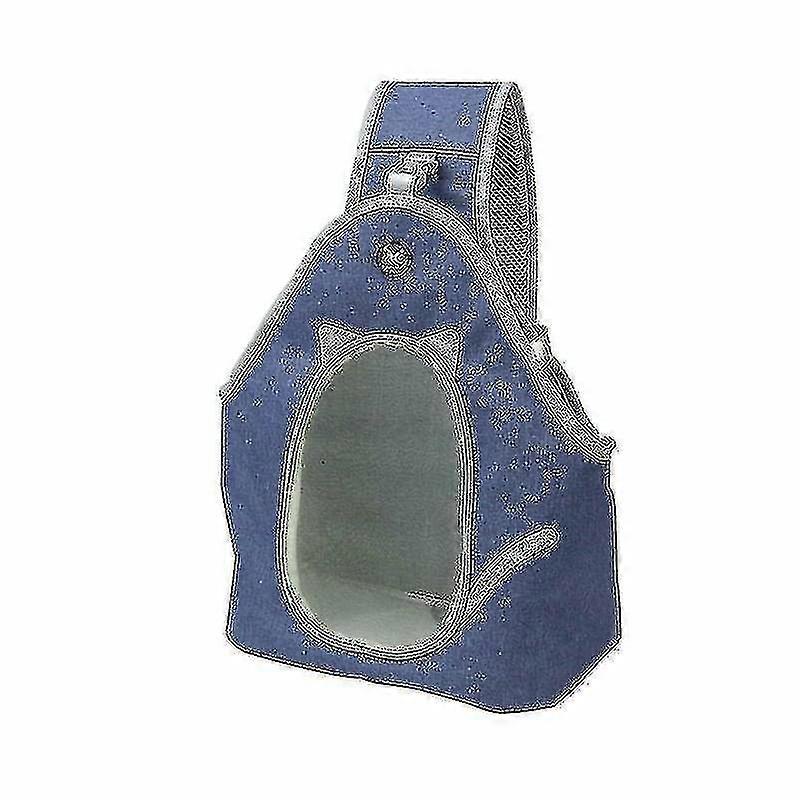 Tailup Kæledyr udfører skuldertaske Praktisk foldbar læder brysttaske, Specifikation: S (jean