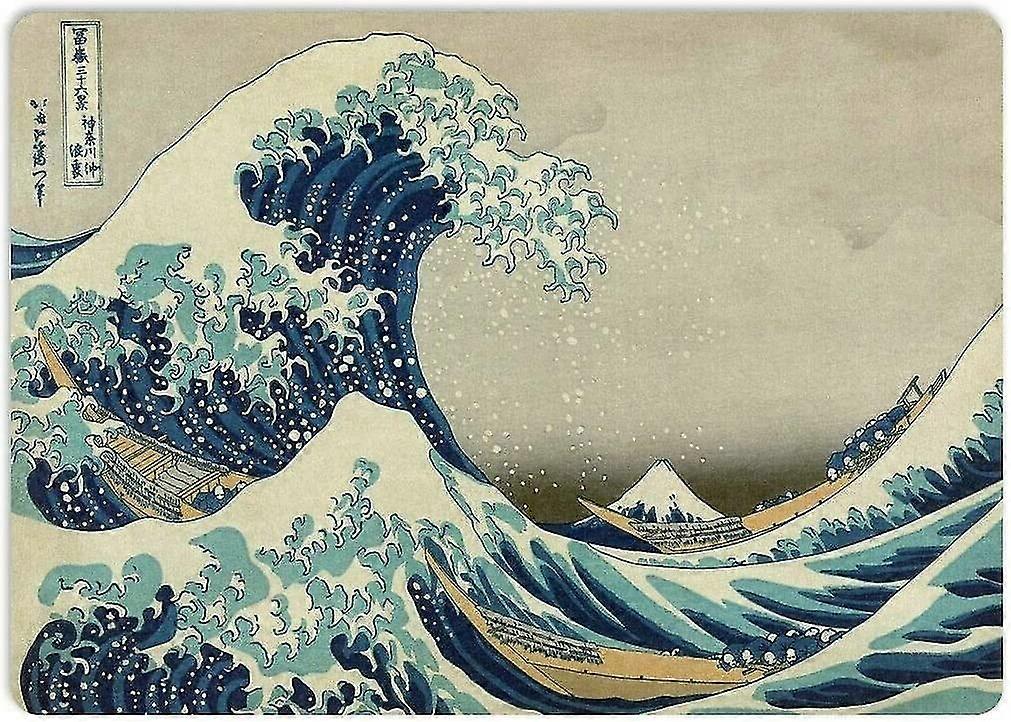 Sinal de metal Grande onda de Kanagawa Arte Japonesa Placa Clássica Presente 8x12 polegadas OU 12x16 polegadas Modo 19
