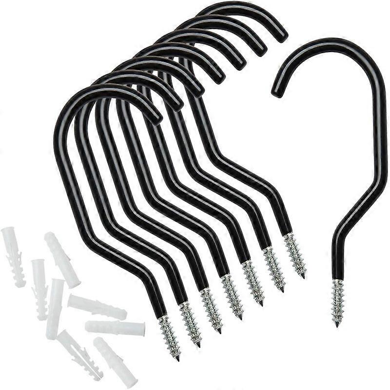 10pcs Bike Hook, Bike Rack Suitable for Multi-Purpose Use, Screw-On, for Shed, Garage, Garden, Plastic Coating for Wall/Ceiling Rack