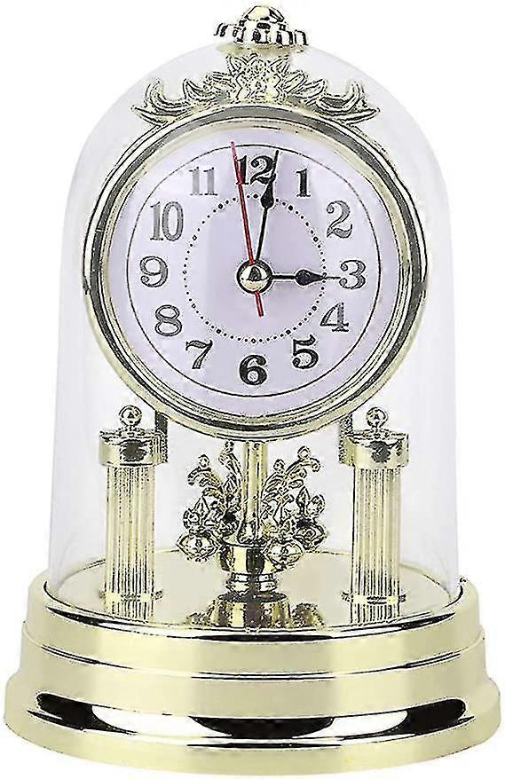 キャリッジテーブルクロックヨーロッパレトロスタイルクロックアンティークサイレントテーブルクロックホームリビングルームDcor用