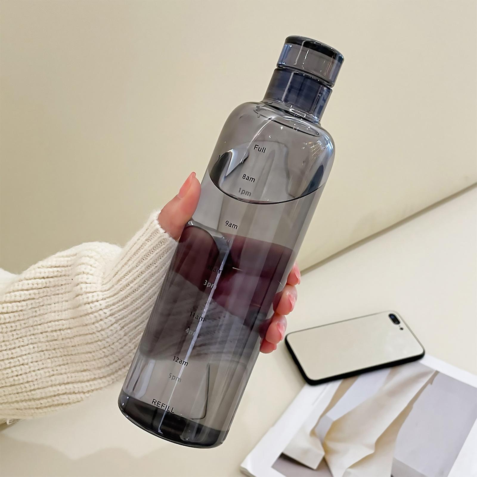 Time Scale Water Cup High-temperature Resistance 500ml/700ml Clear Portable High Borosilicate Glass Bottle