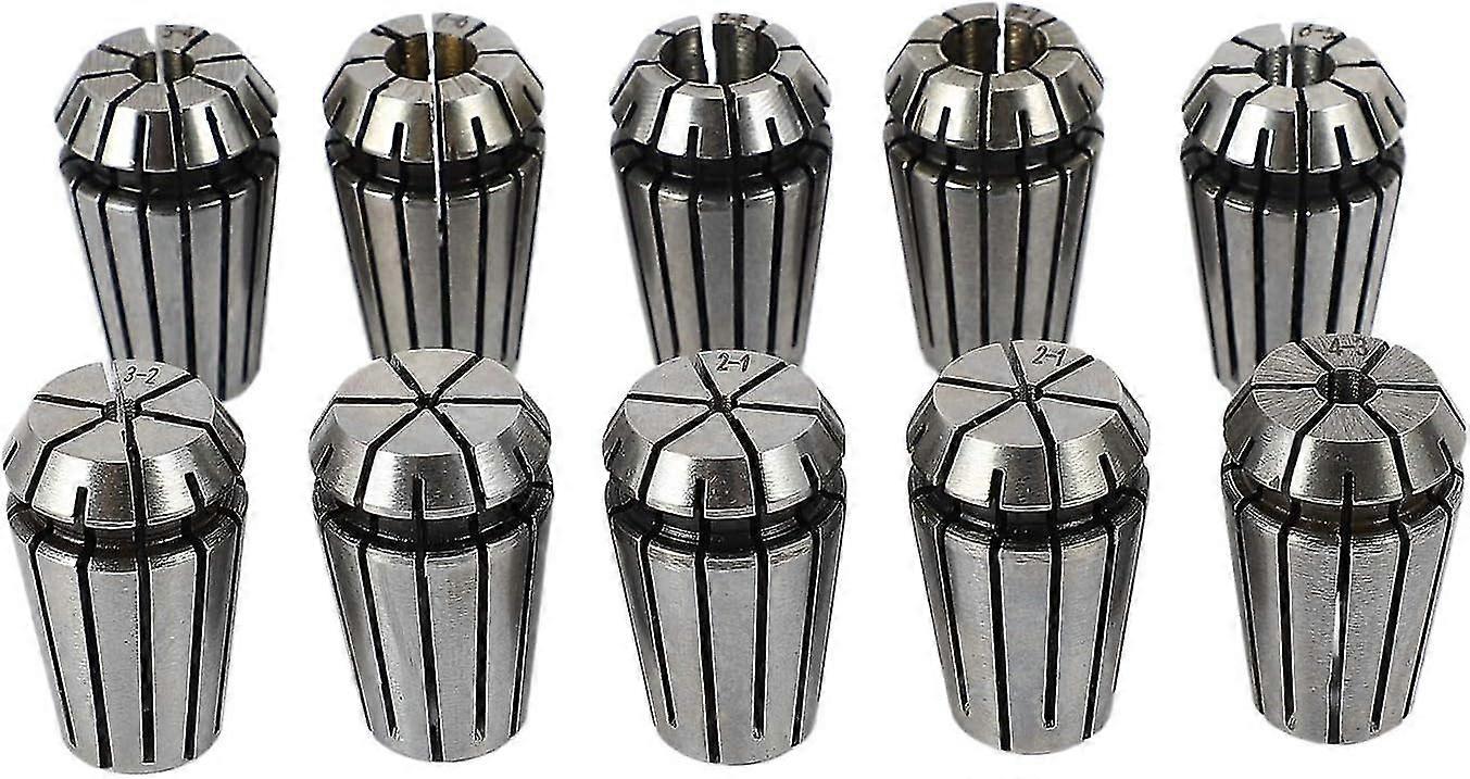 ER16 1-10MM Spring Collet Set - 10Pcs for CNC Milling Lathe Engraving