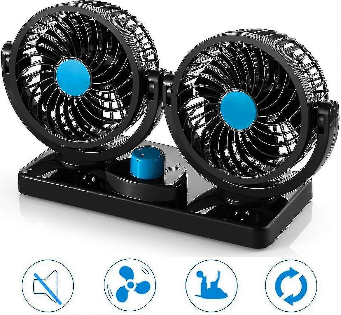 مروحة سيارة السيارة ، مروحة سيارة 12 فولت ، مروحة مزدوجة ، مروحة مكيف هواء منفاخ ، عموديا و Horizo-yvan