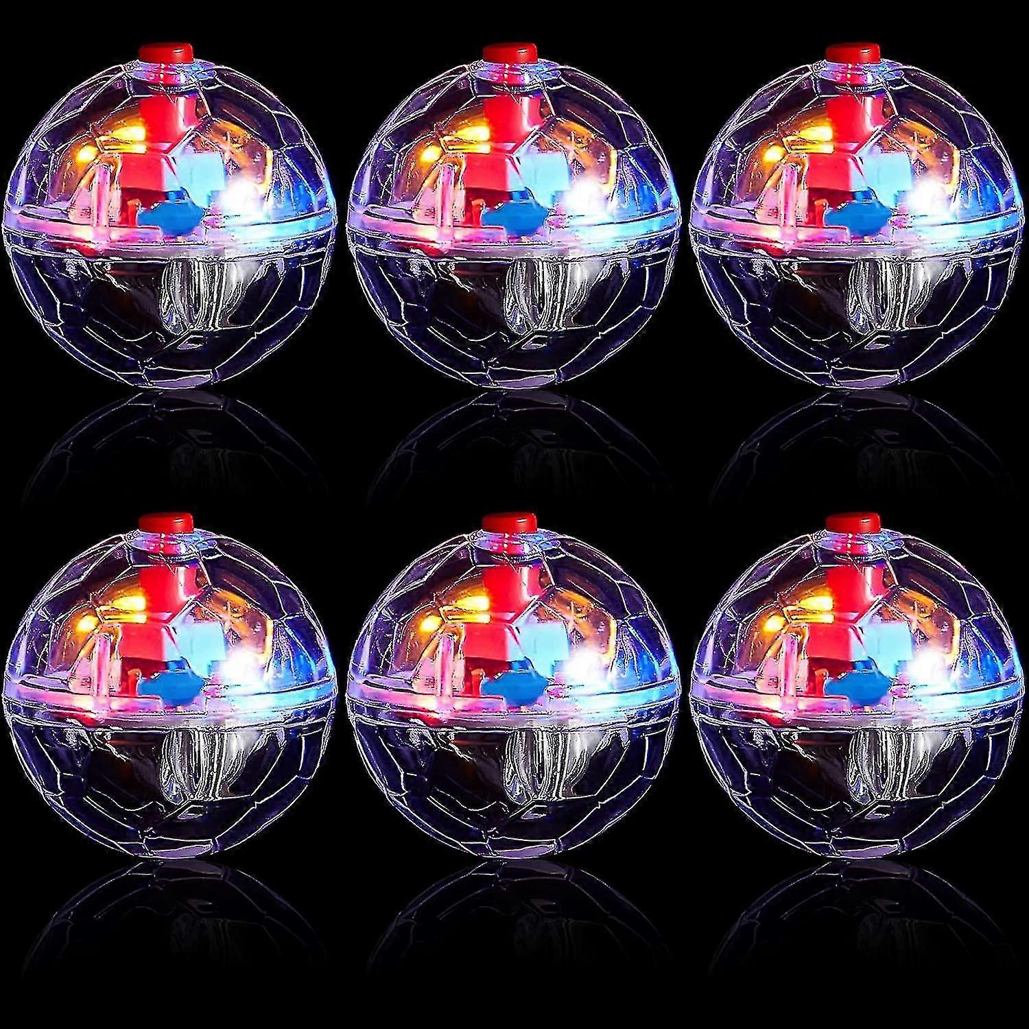 6Pcs Ghost Hunting Cat Ball Activated Cat Toy Ball Motion LED Light Cat Balls Motion Cat Dog Interactive Toys Pet Glowing Mini Running Exercise Ball T