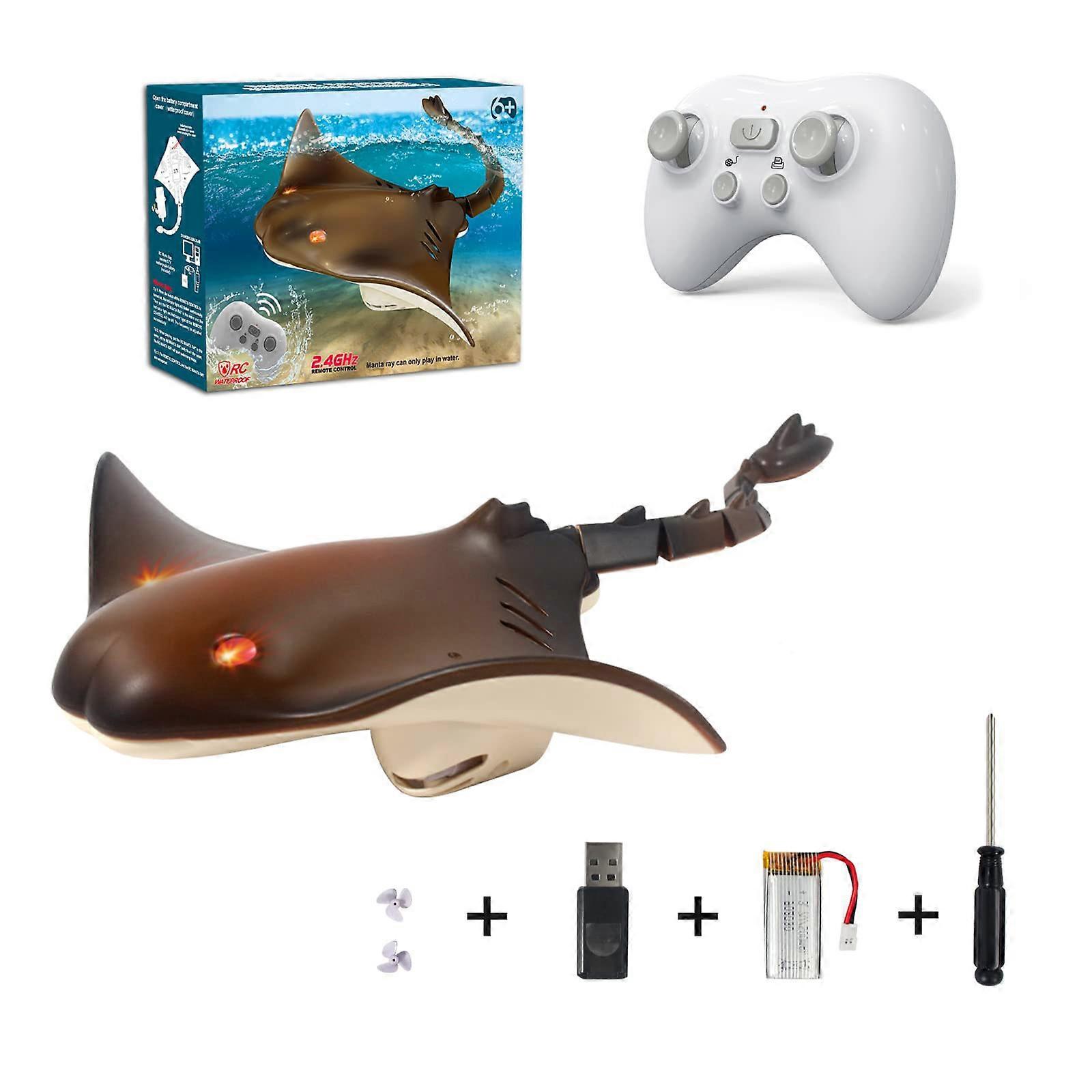 Remote Control Stingray Pool Toy - Double Motor, Rechargeable Battery, 2.4ghz Control