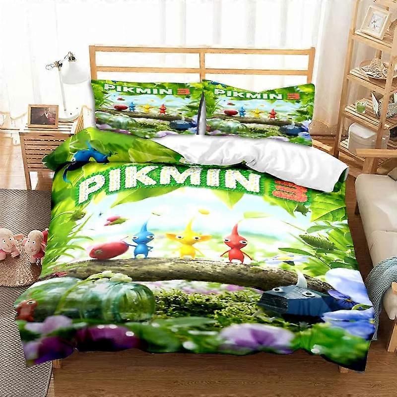 m169 lakan söta Pikmin tecken tecknad serie sängkläder, påslakan sängset påslakan örngott, pojkar flickor vuxna lakan ggt169
