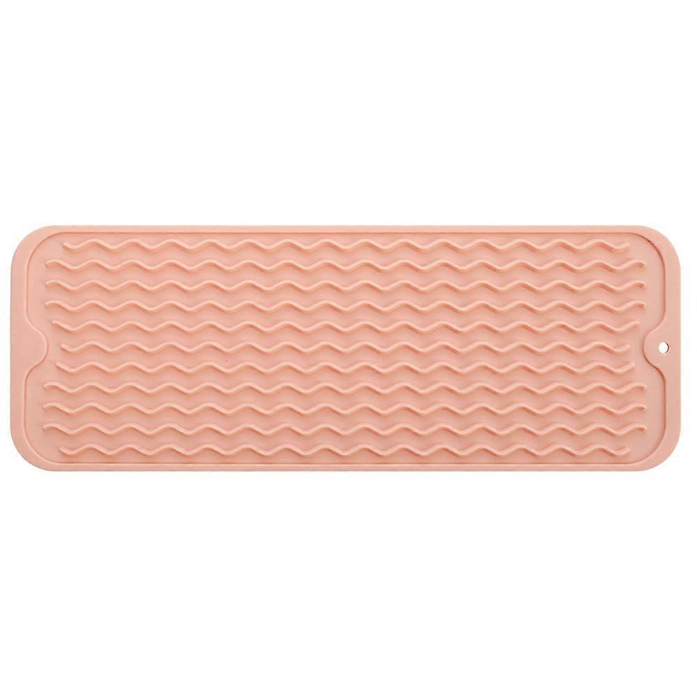 Dish Drying Mat for Multiple Usage, Easy Clean, Eco-Friendly, Heat-Resistant Silicone Mat for Kitchen Counter Pink-B