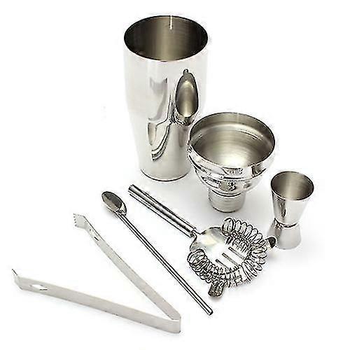 5 in 1 750ml Stainless Steel Cocktail Shaker Mixer Bartender Bar Set Kit Tools-ZZY