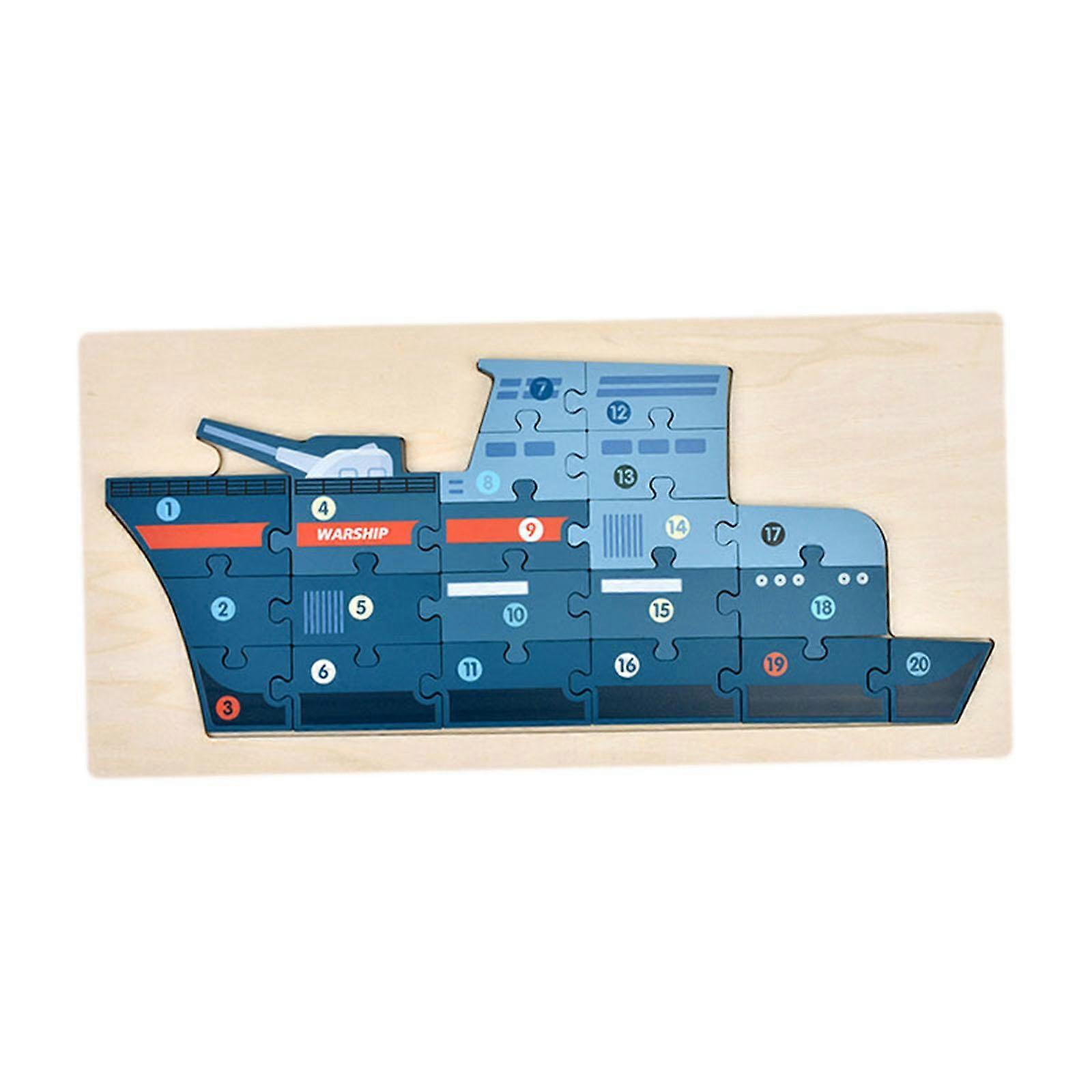 Puzzle in legno giocattolo rompicapo apprendimento puzzle per bambini bambini età 3 4 5 6 nave